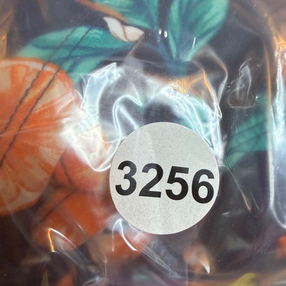 Joyspun Pajama Set Women Large 12-14 Navy Orange Citrus Print Short Sleeve Set - Picture 13 of 13